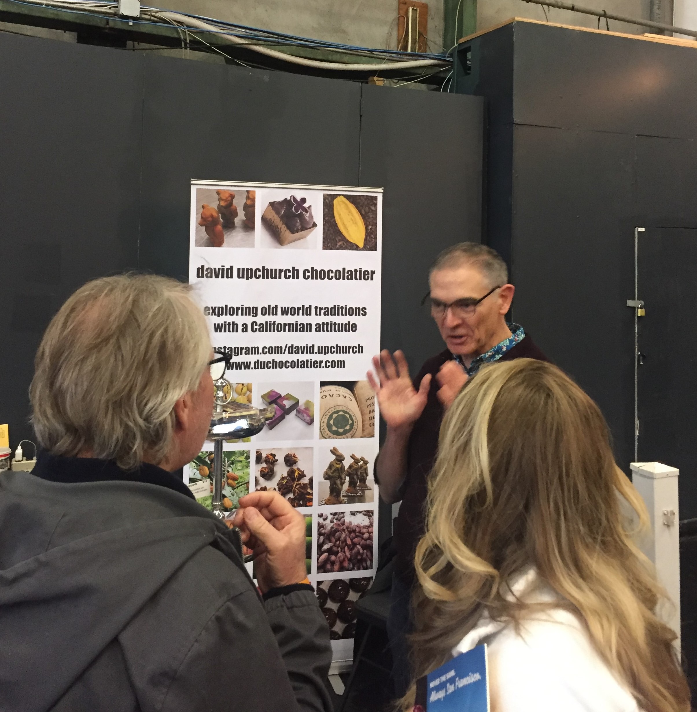 David Upchurch was one of 12 makers of chocolate candies at the Craft Chocolate Exhibition in San Francisco this year. Photo by Becky Shank