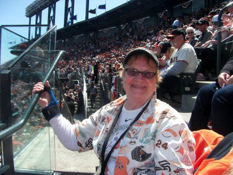 Marty at Giants game