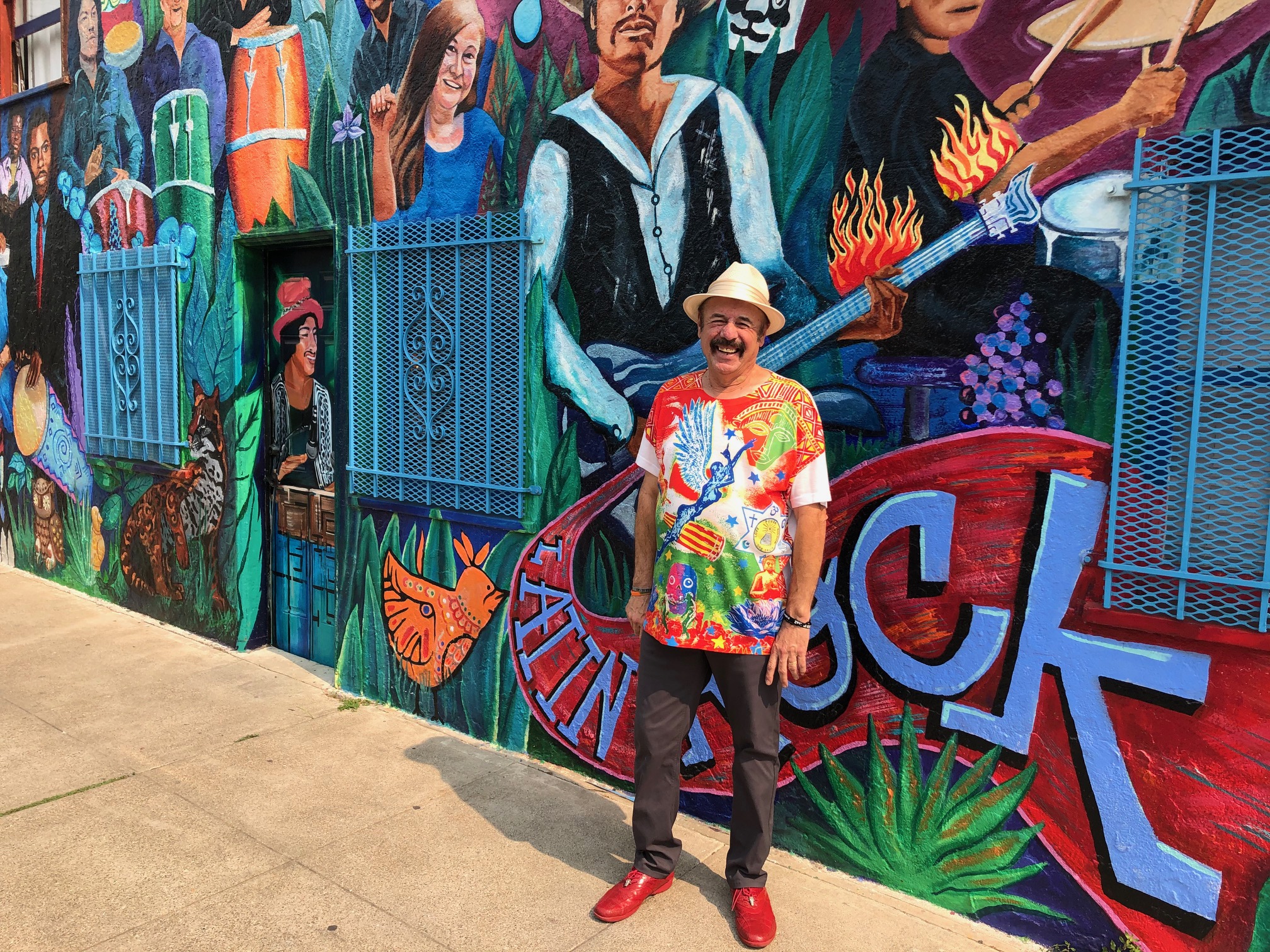 Segovia near the side entrance to his house. (Photo by Robin Evans)