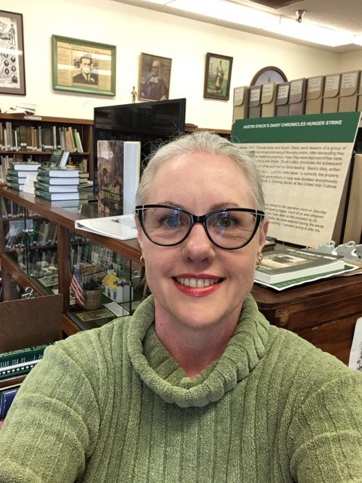Librarian Jennifer Drennan and her family are longtime users of the Irish Culture Center and library.