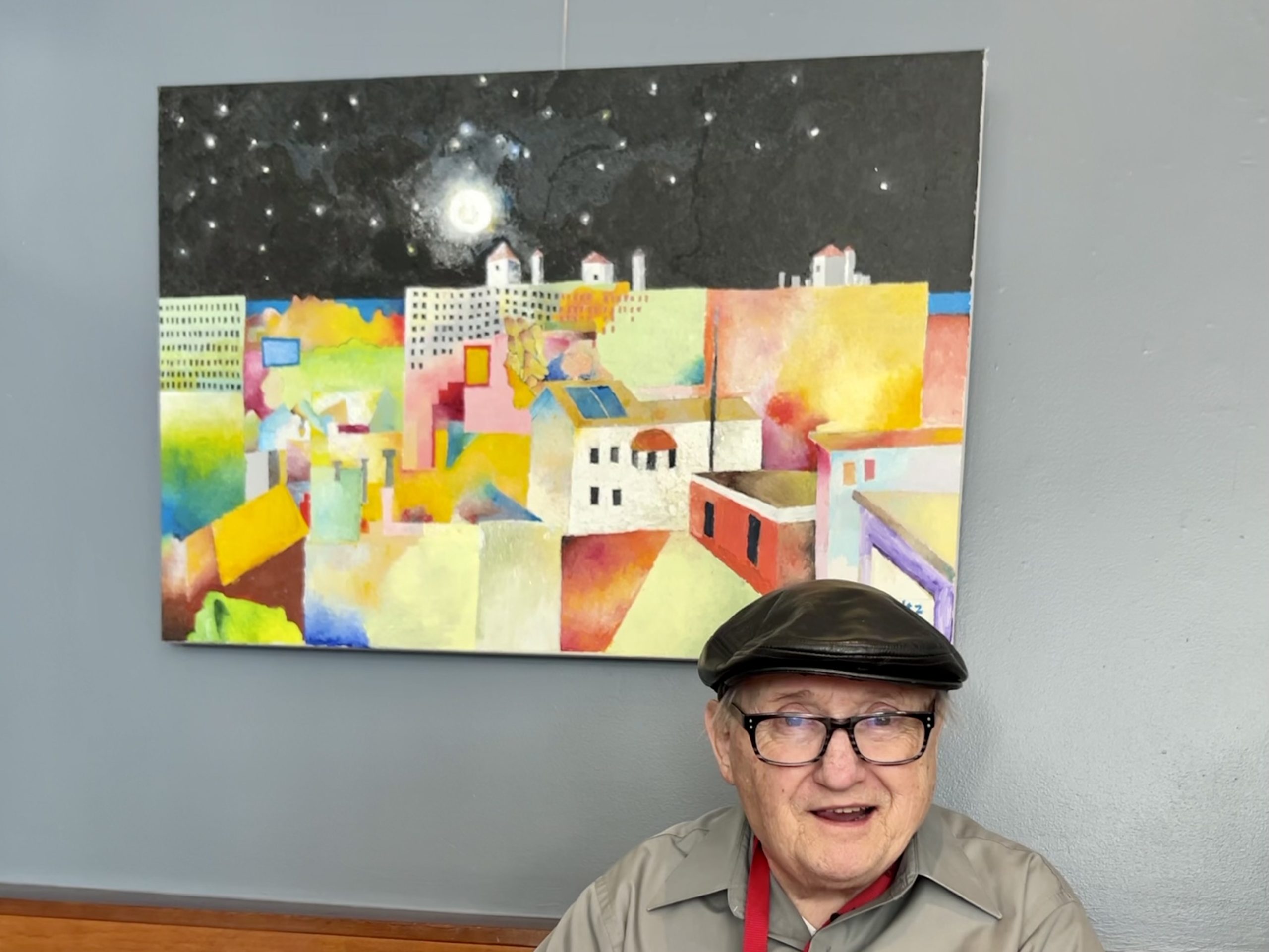 Only views from his window: Artist overcoming shyness shares paintings reflecting a life of chaos converted to calm