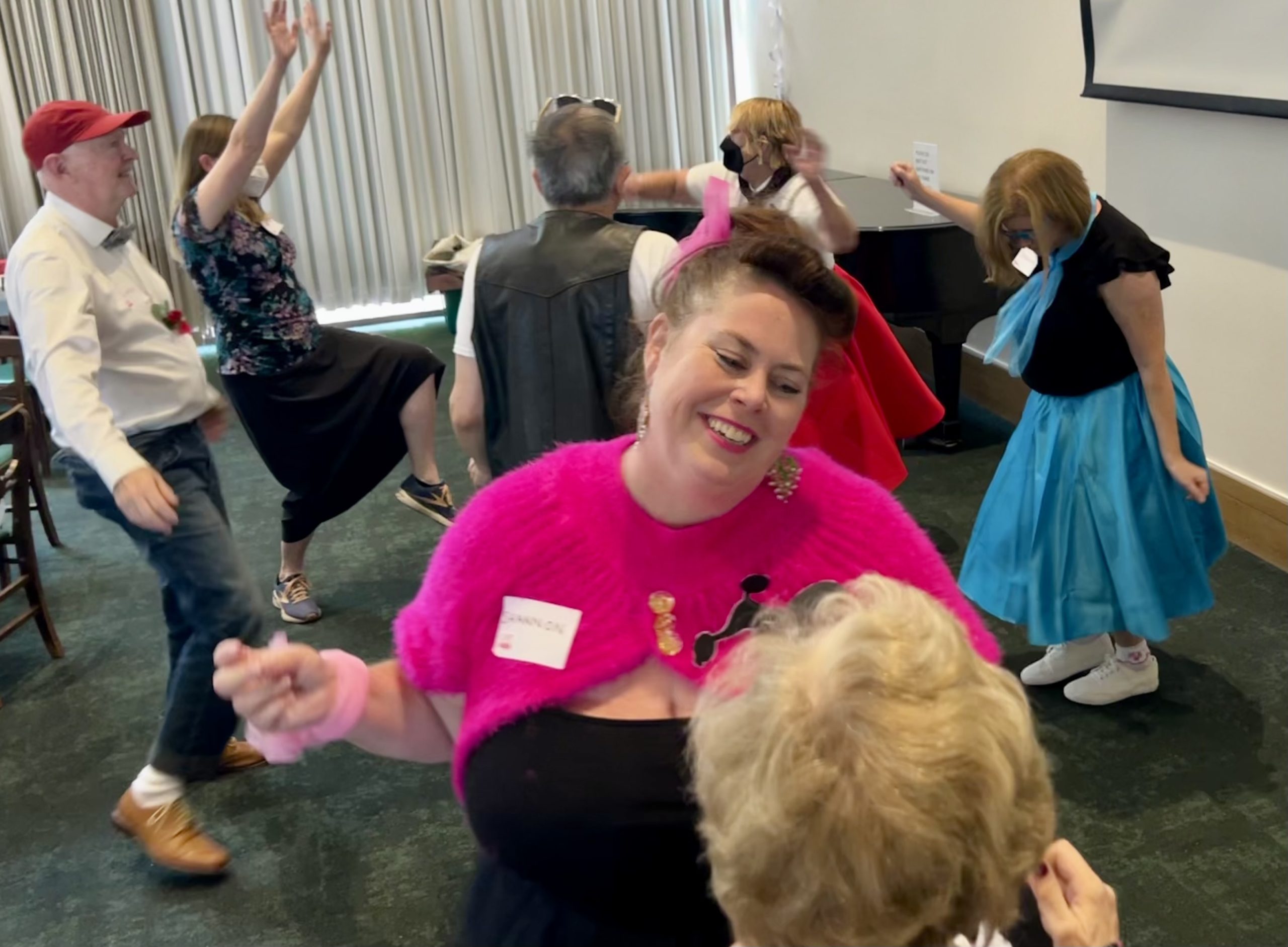 Sock hop celebrates first in-person event for  LBFE since Covid amid director's City Hall win to keep the seniors program going