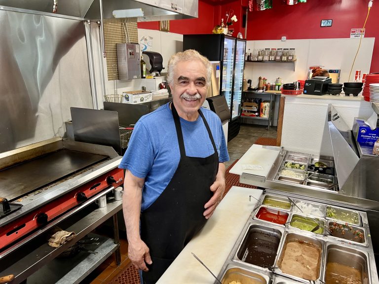 Jose Heriberto Garcia in his Mission Street taqueria. All photos by Colin Campbell.