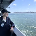 She relives history as a guide on the SS Jeremiah O'Brien, one of the WWII Liberty ships that brought troops and cargo to Normandy beaches