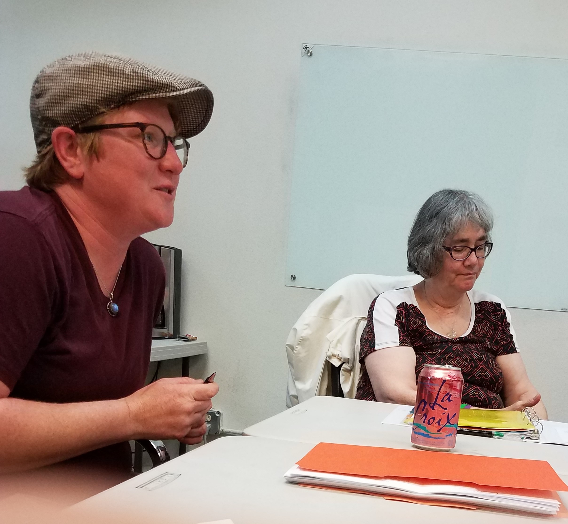 Litquake Elder Project Founder Lisa Galloway, left, with writer MG Thomas.