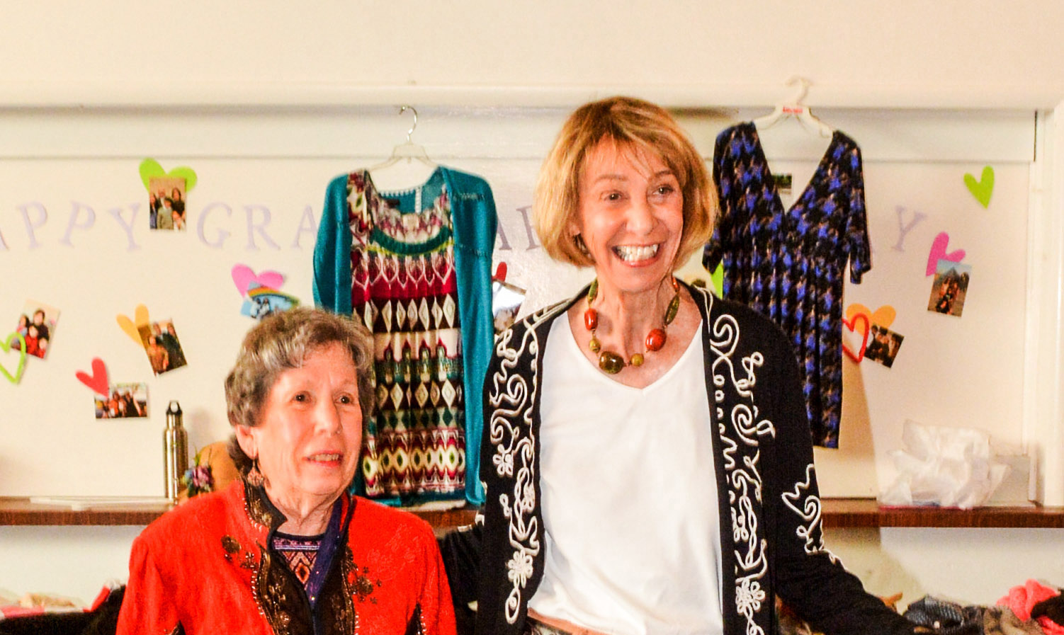 Colored paper and fabric swatches help women consider new style choices for a new stage of life