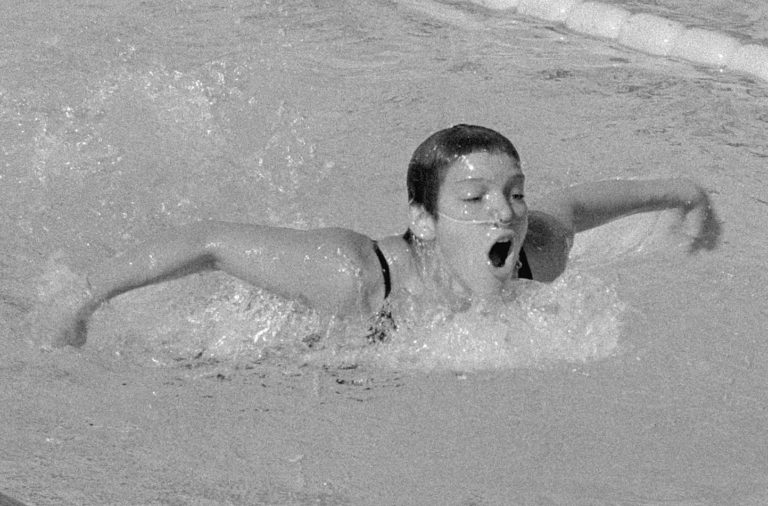 Carolyn Wood in the 1960 Olympics.