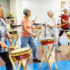 Sunset seniors get pumped up putting their power into Taiko drumming